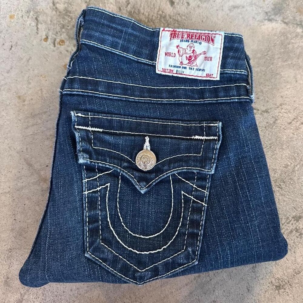 True-religion Women's Navy and Blue Jeans